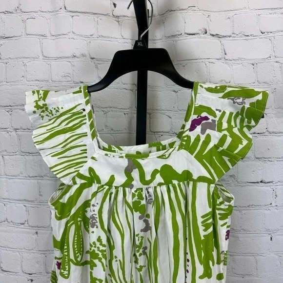 Virginia Johnson Ruffle Sleeve Spring Dress Size Small - Picture 2 of 10